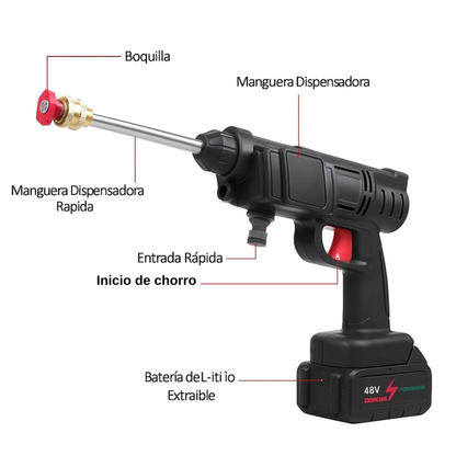 HIDROLAVADORA PORTATIL 98V CON 2 BATERIAS