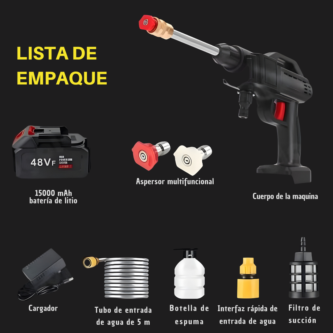 HIDROLAVADORA PORTATIL 98V CON 2 BATERIAS