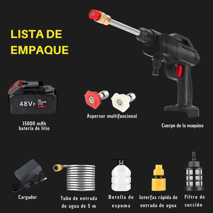 HIDROLAVADORA PORTATIL 98V CON 2 BATERIAS