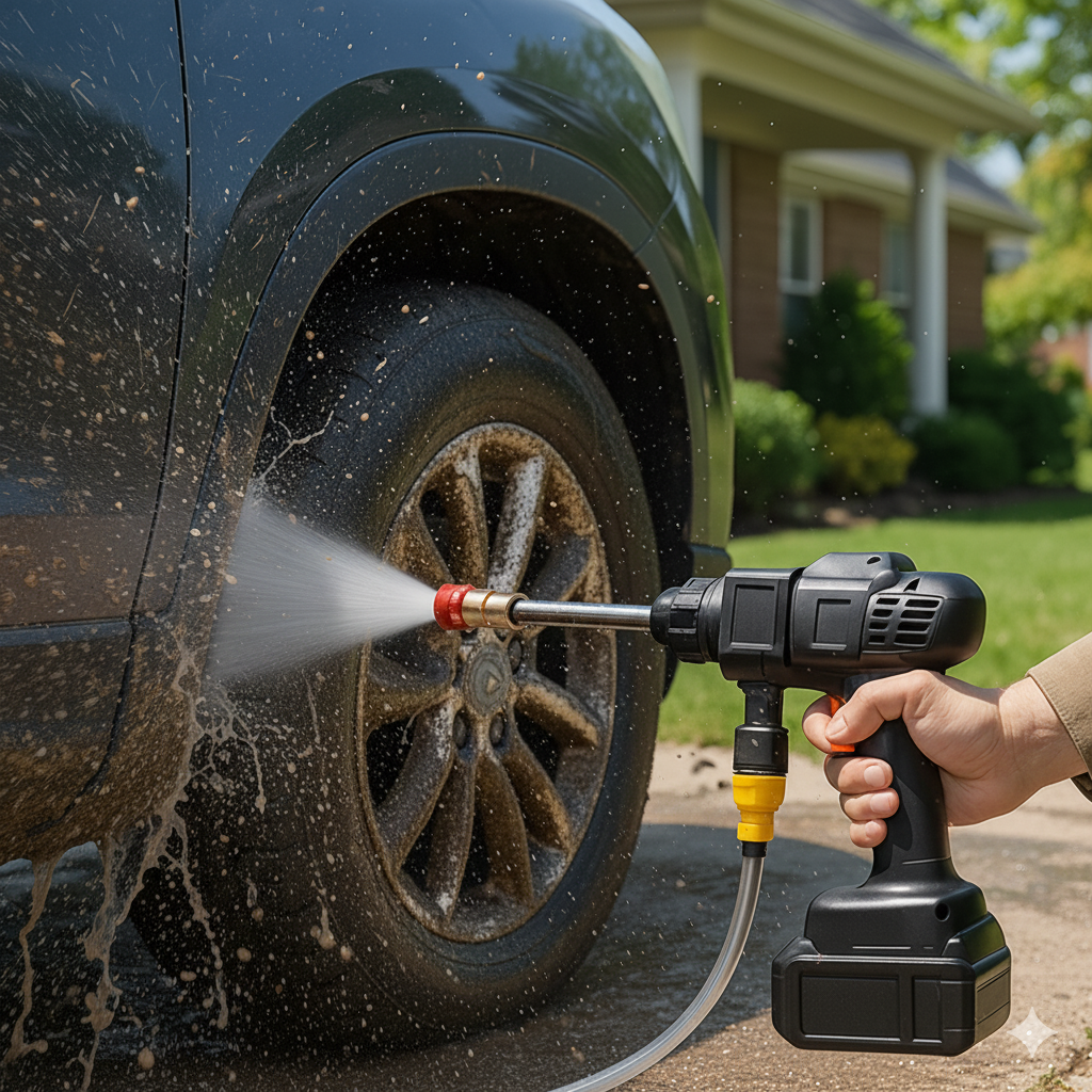 HIDROLAVADORA PORTATIL 98V CON 2 BATERIAS